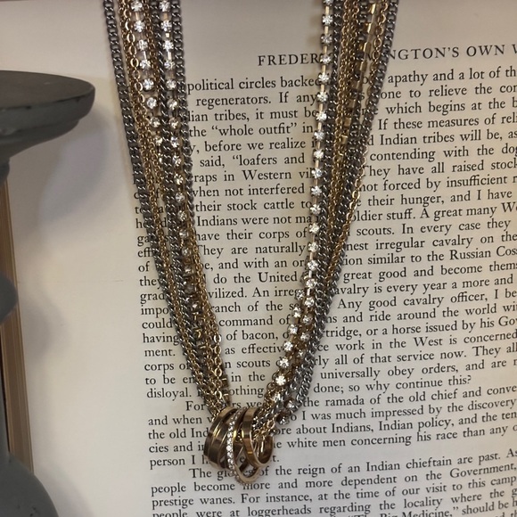 Banana Republic mixed multi-strand chain necklace. - Picture 2 of 3